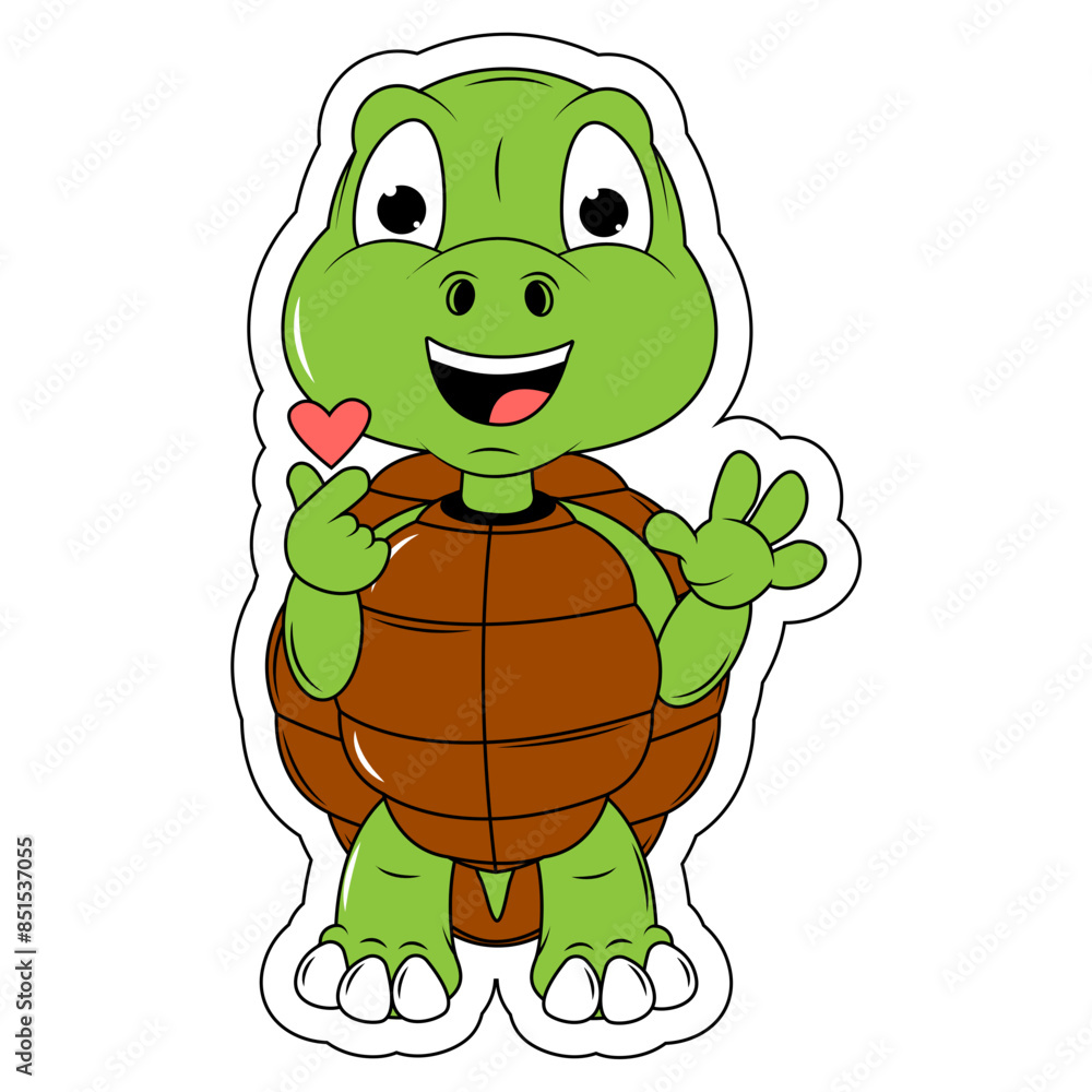 Fototapeta premium Cute turtle cartoon