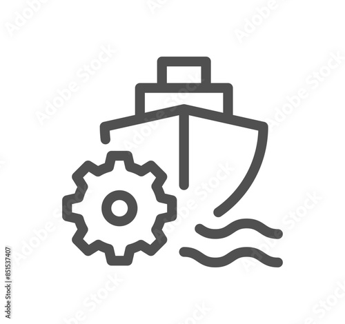 Logistics related icon outline and linear vector.