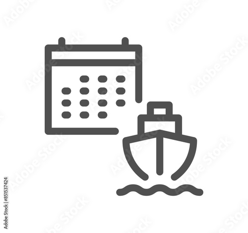 Logistics related icon outline and linear vector.