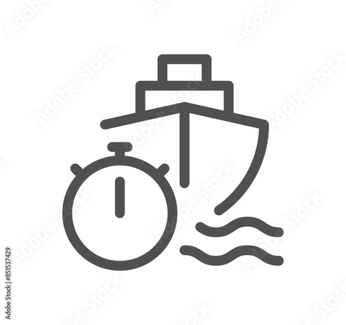 Logistics related icon outline and linear vector.