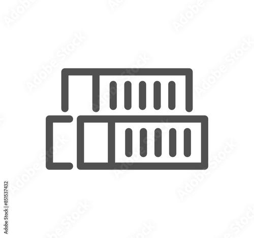 Logistics related icon outline and linear vector.