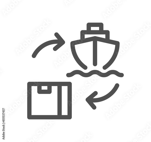 Logistics related icon outline and linear vector.