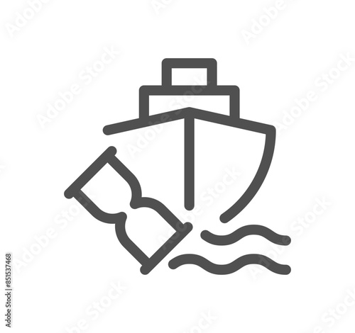 Logistics related icon outline and linear vector.