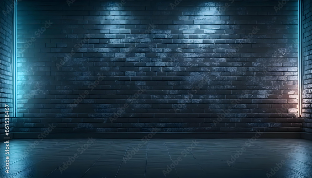 black brick wall background Dark and mysterious room with exposed brick ...