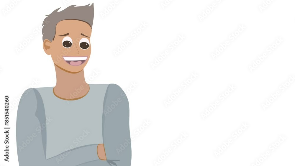 Animated or cartoon character, man or guy, lip sync, facial animation for storytelling. Male character head talking, looping animation frames in flat style. conversational facial expressions of the Animated or cartoon character, man or guy, lip sync, facial animation for storytelling. Male character head talking, looping animation frames in flat style. conversational facial expressions of the