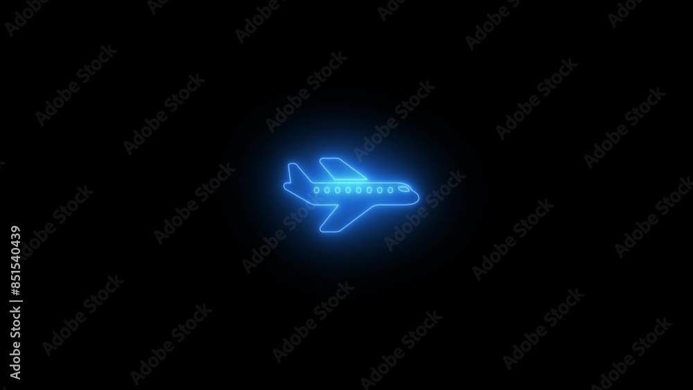 custom made wallpaper toronto digitalAbstract red and royal blur color Neon Glowing Airplane Animation. Black background 4k video.