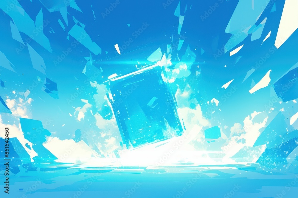 Shattered Sky with Floating Cube Shattered Sky with Floating Cube