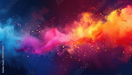 colorful abstract background with exploding paint colors in the air dynamic artistic texture illustration