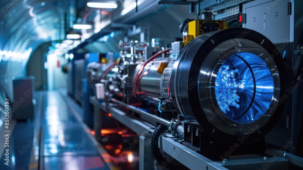 Fototapeta premium Cryogenic dark matter physics research with advanced cryogenics and cutting edge technology