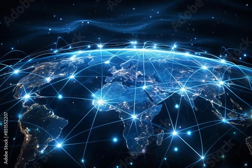 Global network with digital connections,