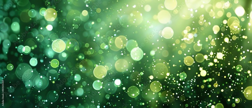 Obraz premium Light green abstract bokeh,