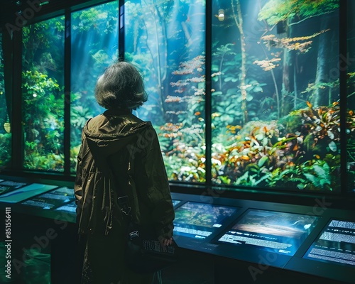Interactive Digital Display in Museum Exploring Sustainable Innovations and Nature