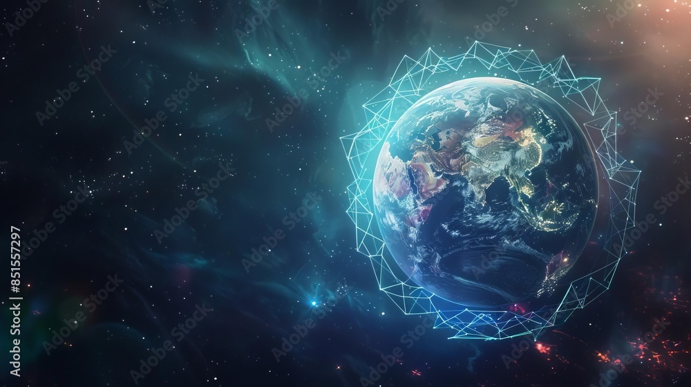 Planet Earth with digital connections, Planet Earth with digital connections,