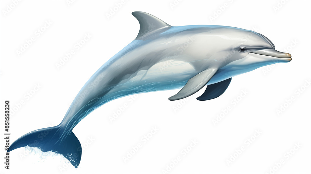 Obraz premium dolphin isolated on white background