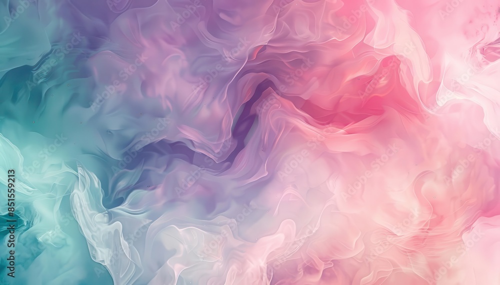 delicate abstract pastel background with clouds and waves fluid art in pink and teal ai generated delicate abstract pastel background with clouds and waves fluid art in pink and teal ai generated