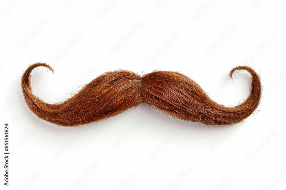 brown mustache isolated on a white background brown mustache isolated on a white background