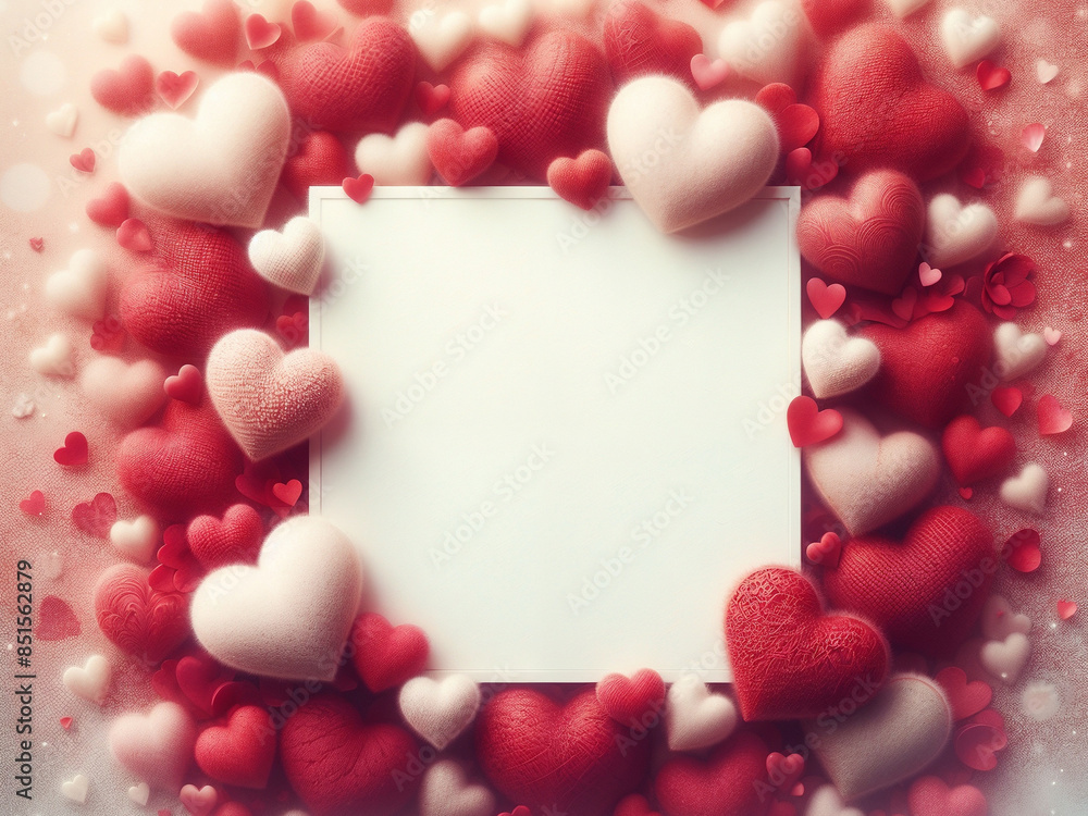 Obraz premium Red heart background.AI