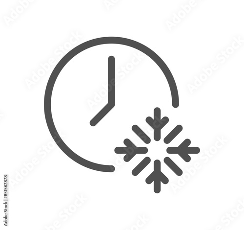 Four seasons and day parts related icon outline and linear vector.