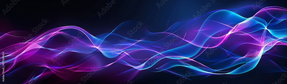 Abstract background with purple and blue light waves Abstract background with purple and blue light waves