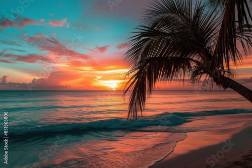 Caribbean beach outdoors horizon nature.