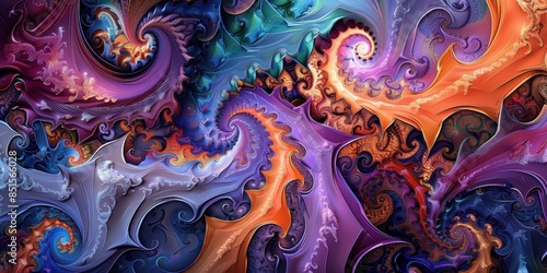 Abstract Swirling Patterns in Vibrant Hues