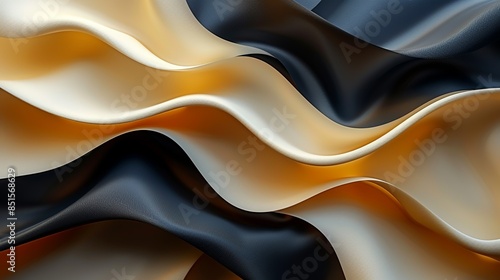 Abstract background with curved 3D shapes that are bright and dynamic.