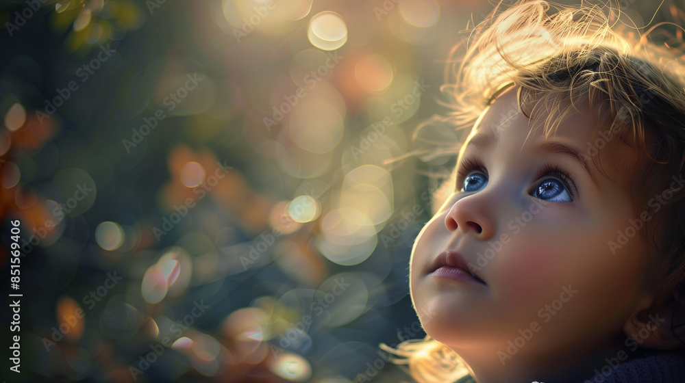 Fototapeta premium Little Girl's Amazed