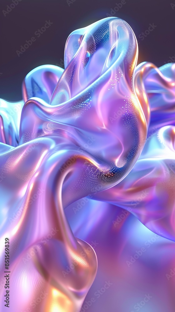 Obraz premium a multi-colored composition with shimmering and iridescent colors, reminiscent of the texture of fabric.