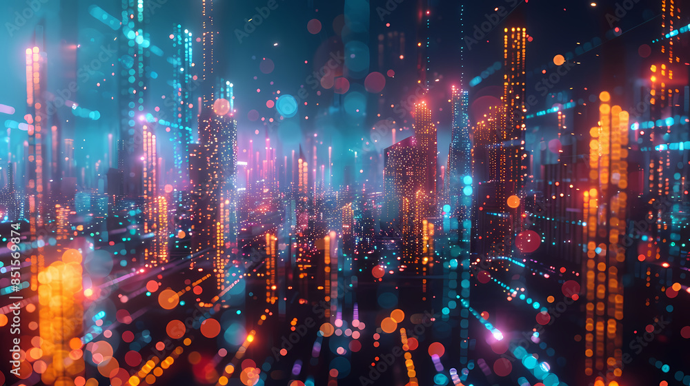 Obraz premium Digital data and network technology background