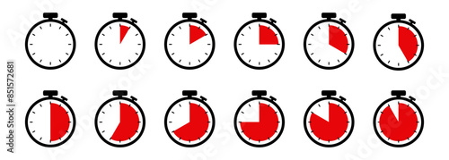 Timer, clock, stopwatch symbol. Label Cooking Time Vector Illustration PNG photo