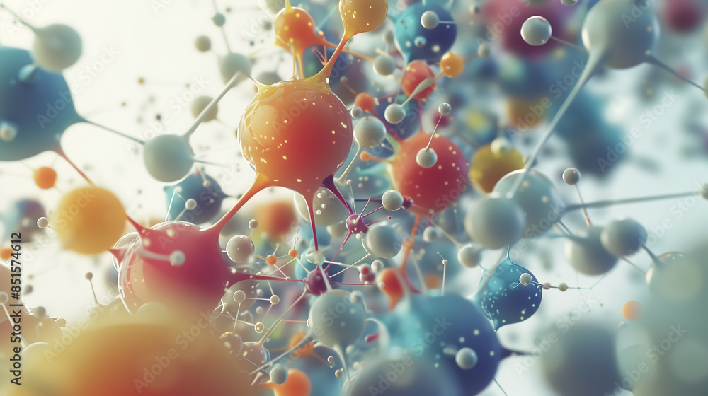 Abstract interaction between molecular structures Abstract interaction between molecular structures