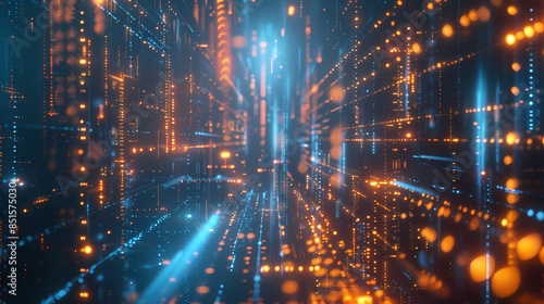 Wallpaper Mural Digital data and network technology background Torontodigital.ca