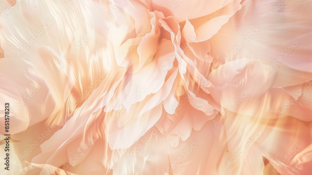 Textured peony petals, macro shot, pastel colors, abstract shapes, soft focus, gentle shadows. Textured peony petals, macro shot, pastel colors, abstract shapes, soft focus, gentle shadows.