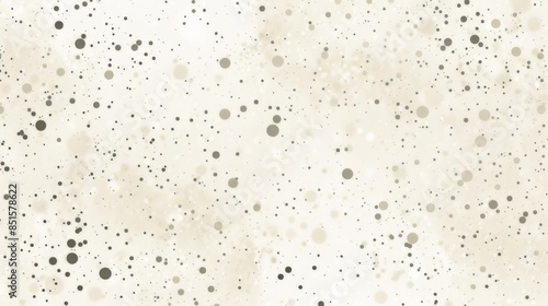 Minimalistic blank kraft paper background. Beige grain texture with small grunge noise and dots. Classic simple pattern. Vintage ecru rice paper.