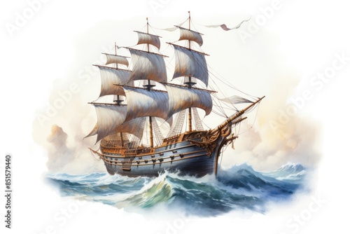 Pirate ship sailboat painting vehicle.