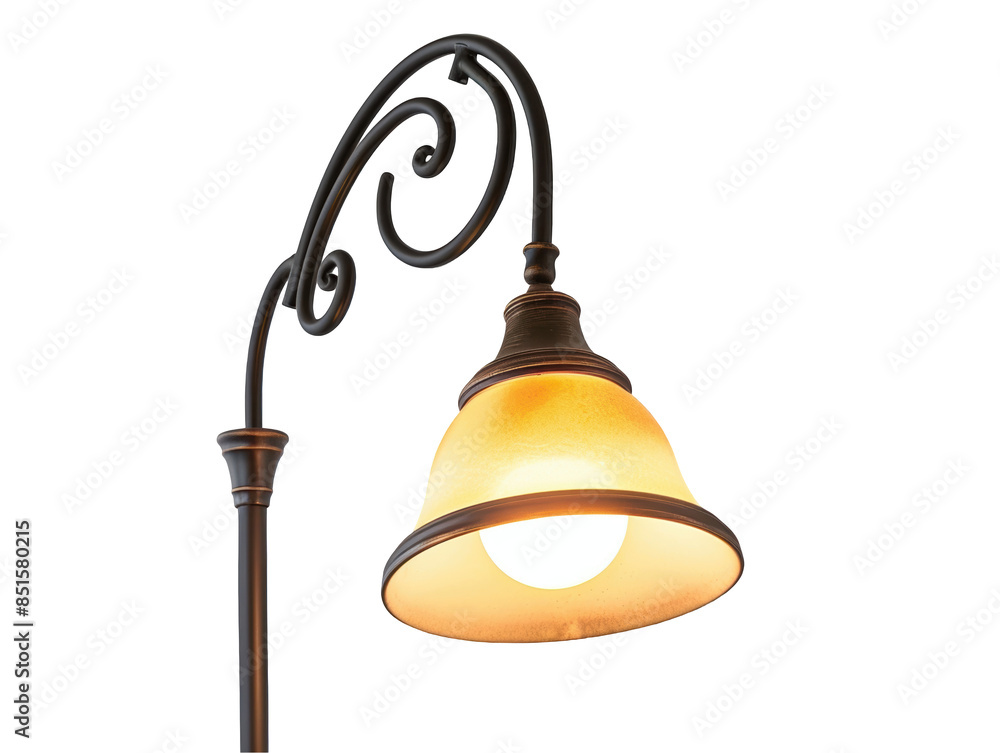 Obraz premium A street lamp with a yellow light shining on it