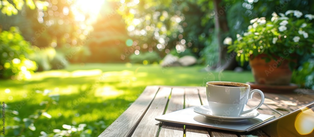 Coffee Break in a Sunny Garden Coffee Break in a Sunny Garden