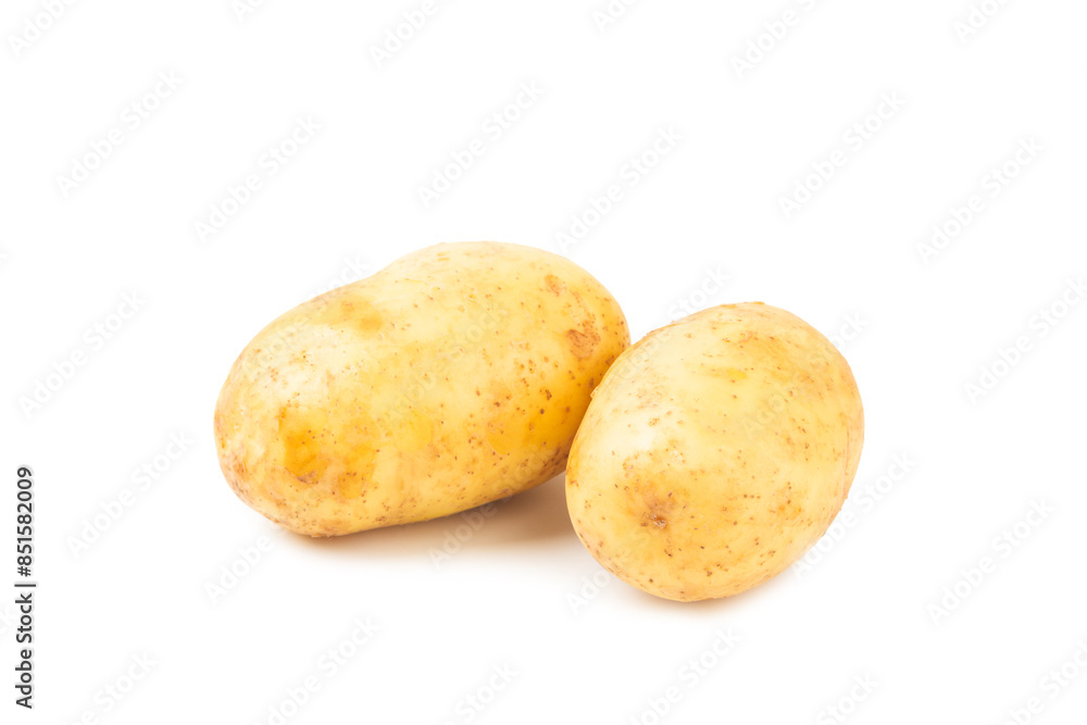 Young potatoes. Raw potatoes isolated on white background.Peel potatoes.Harvesting collection. organic, freshly dug potatoes. Agricultural background. Vegan. Vegetables.Potato slices. Young potatoes. Raw potatoes isolated on white background.Peel potatoes.Harvesting collection. organic, freshly dug potatoes. Agricultural background. Vegan. Vegetables.Potato slices.