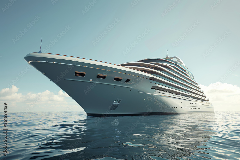 luxury cruise ship in a calm sea at daylight luxury cruise ship in a calm sea at daylight