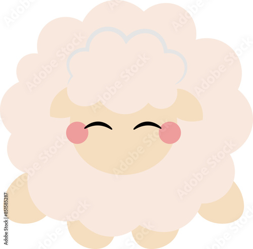 cute recolorable sheep eid adha, domba lucu idul adha