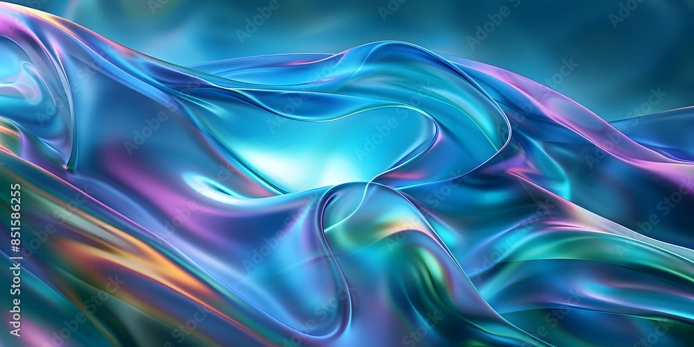 Futuristic Abstract Background with Blue and Green Gradient and Holographic Effect Futuristic Abstract Background with Blue and Green Gradient and Holographic Effect