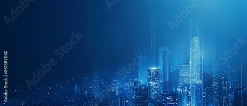 Digital illustration of a futuristic cityscape, ideal for tech blogs or sci-fi book covers. Generated AI