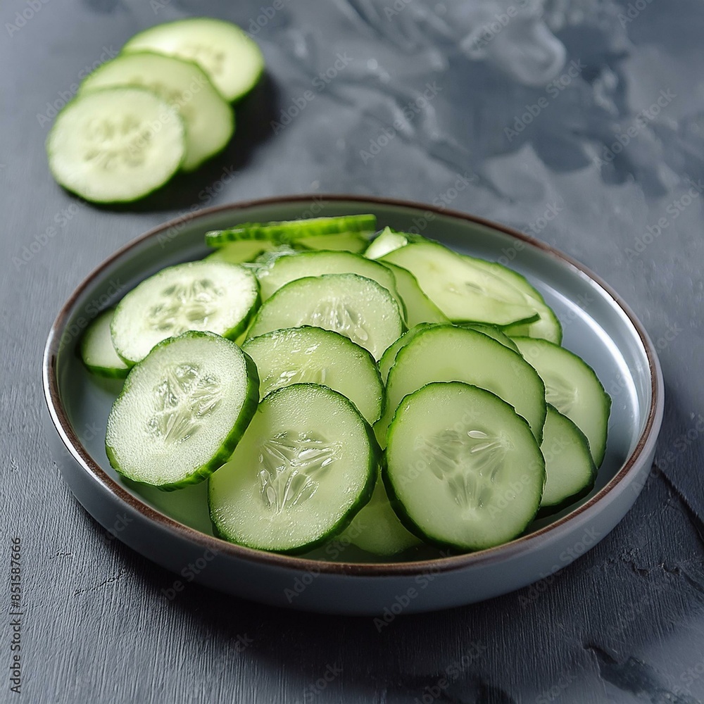 Heap of fresh healthy cucumber sliced Heap of fresh healthy cucumber sliced
