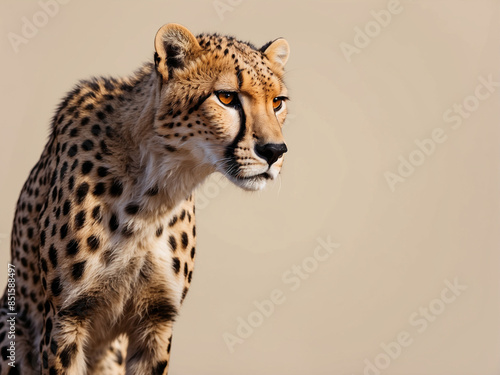 Symbol of Speed, Cheetah on Orange Background © BNMK0819