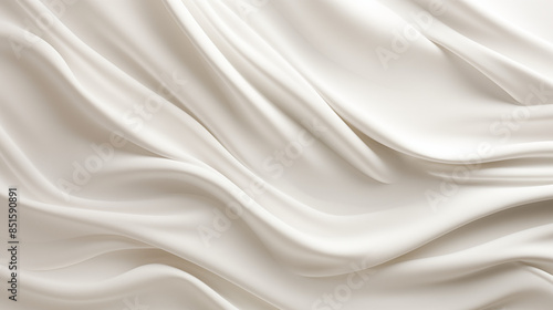Minimalistic White Fabric Waves photo