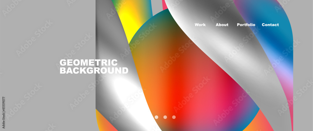 Web page design with geometric elements - circle and wave. Techno art concept. Vector Illustration For Wallpaper, Banner, Background, Card, Book Illustration, landing page Web page design with geometric elements - circle and wave. Techno art concept. Vector Illustration For Wallpaper, Banner, Background, Card, Book Illustration, landing page
