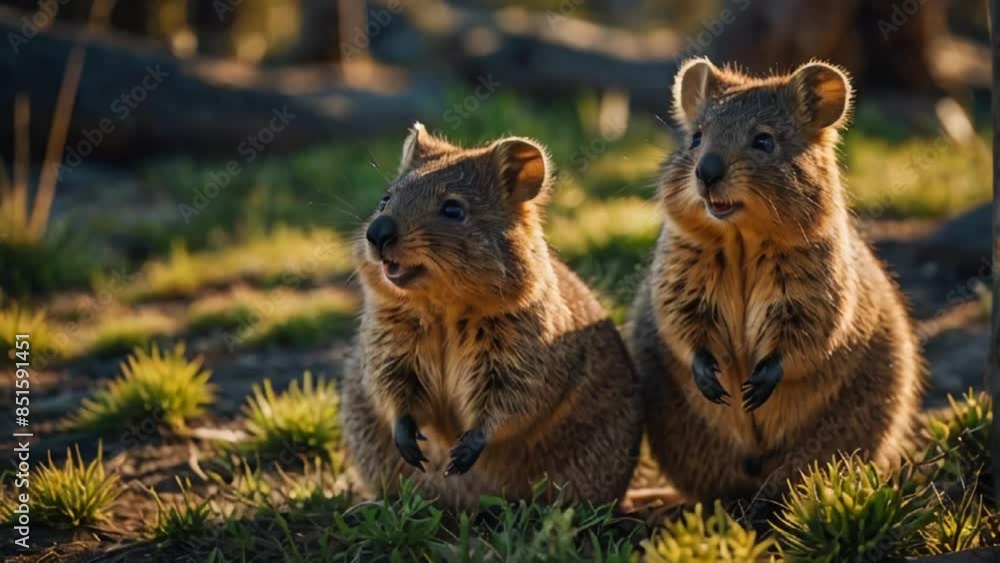 Cute quokka on nature in summer, Australia
Cute quokka on nature in summer, Australia