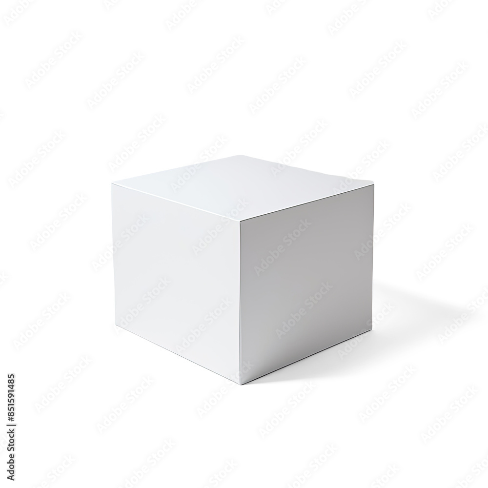 Plain white square box mockup on white background | Isolated on Transparent & White Background | PNG File with Transparency Plain white square box mockup on white background | Isolated on Transparent & White Background | PNG File with Transparency