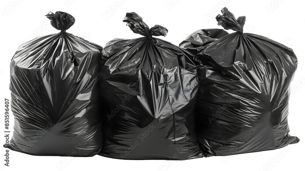 black garbage bags, cut out, isolated on transparent or white background, png black garbage bags, cut out, isolated on transparent or white background, png