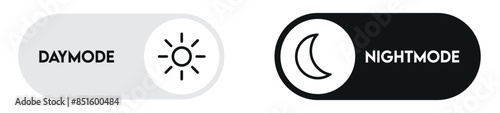 Day night switch vector icon. Dark and light, day and night mode symbols. Contrast level control sign.